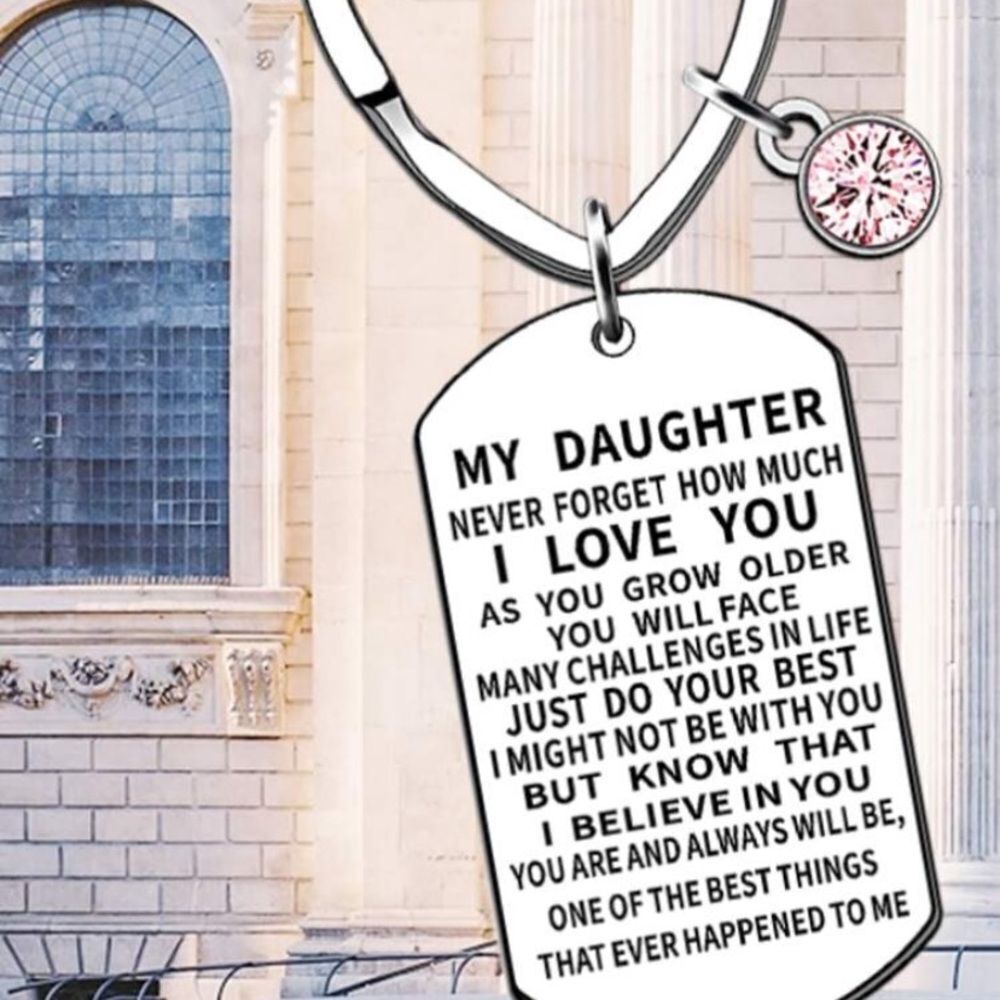 3for$20 Stainless Steel Keychain With 'dad Mom's Daughter' Engraving, keyring